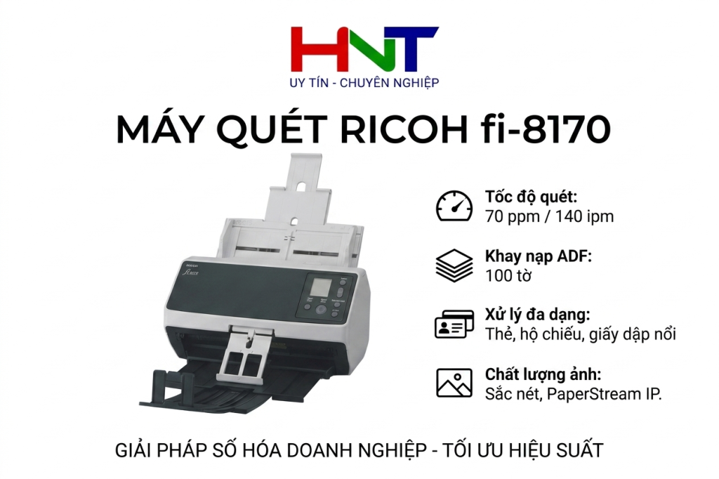Ricoh fi-8170: Máy scan tối ưu cho doanh nghiệp